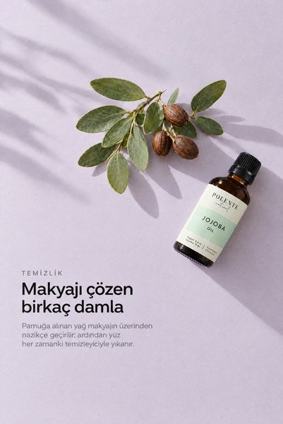 Polente Natural زيت الجوجوبا - نقي 100%، معصور على البارد (50 مل)