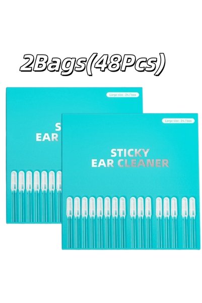 Choice1 2Bag 48PCS Sticky Ear Digger Soft Head Ear Wax Cleaning Sticks Safety...