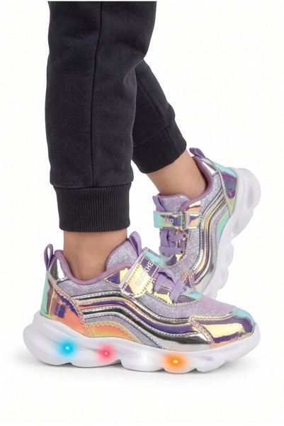 BUCKHEAD ® | G Shiny Işıklı Kız Bebek Çocuk 2-8 Yaş Spor Ayakkabı – Parlak Ta...