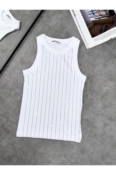 ESRAHELVACI White Diamond Striped Athlete