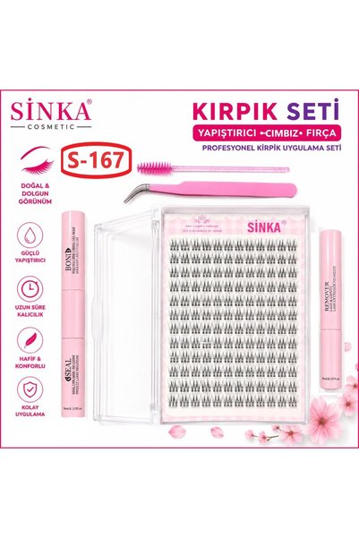 SİNKA Takma Kirpik Anime Model Set Halinde Remover+Yapıştırıcı+Cımbız+Fırça