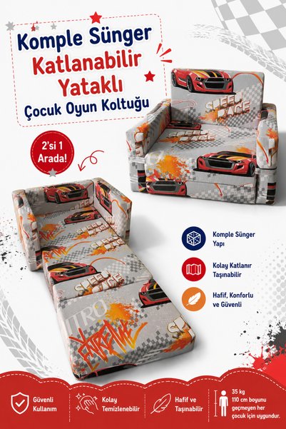 LENSA HOME 0-4 YAŞ Çocuk Koltuğu Komple Sünger Katlanabilir Yataklı - Çocuk M...