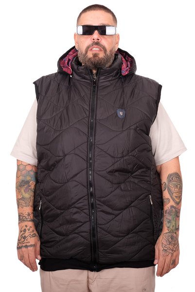 ModeXL Vestă matlasată Mode XL, mărime mare, U25719, negru strălucitor
