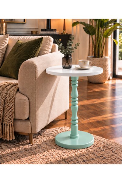 DUDECOR Modern Sehpa Mint Yeşili Sehpa Salon Sehpası Ofis Sehpası Modern OSLO...