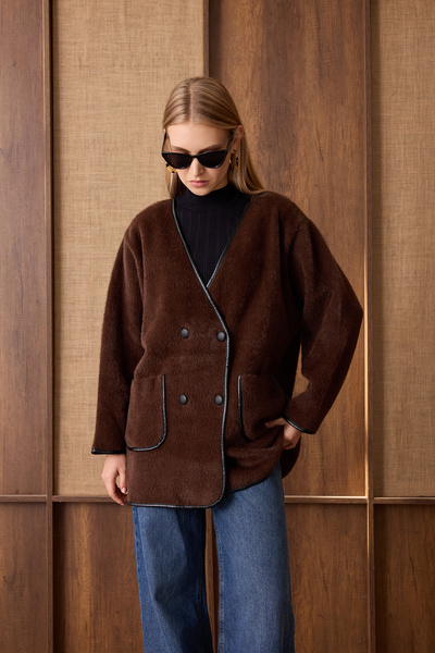 My City 40840 - Stylish Comfortable 4-Button Angora Women's Knitwear Long Car...