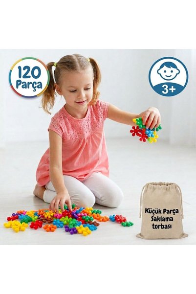 Magic Molecules / Master Molekül Kar Tanesi Eğitici Oyuncak (5 Renk – 120 Parça)