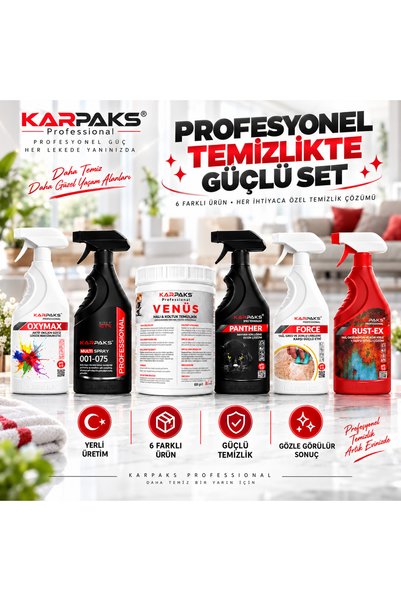 KARPAKS Profesyonel Koltuk Yıkama Paketi – MultiSprey, Force, Rust‑Ex, Oxymax, Panther & Venüs