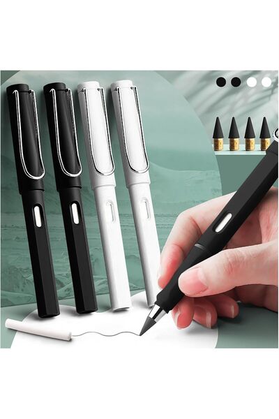 Generic 4 Pcs Infinity Pencil, Forever Pencil With Eraser For Writing, Cute E...