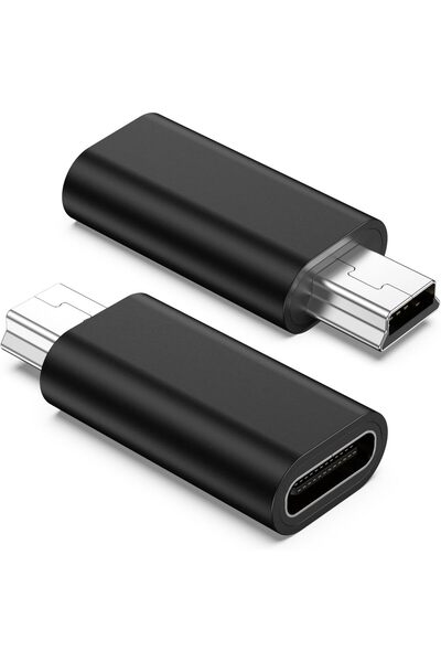 Generic محول USB C إلى Mini USB، موصل أنثى من النوع C إلى ذكر Mini USB 2.0 يد...