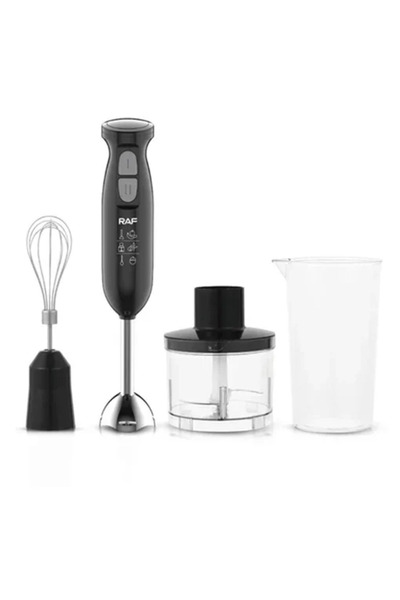 OEM Ηλεκτρικό μπλέντερ χειρός 4 σε 1 Blender Set RAF R.327 σε μαύρο χρώμα