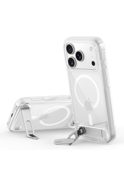Belkin Clear iPhone 18 Pro Max/17 Pro Max Case with Built-In Kickstand