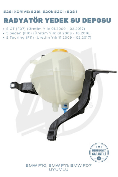 4U AUTO PARTS BMW 520i F10, BMW 528i F10, BMW F11, BMW F07 528i Radyatör Yedek Su Deposu 17137619189