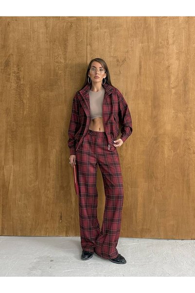 MAXMOOR DISYRIC Kareli Takım 2460 - Bordo