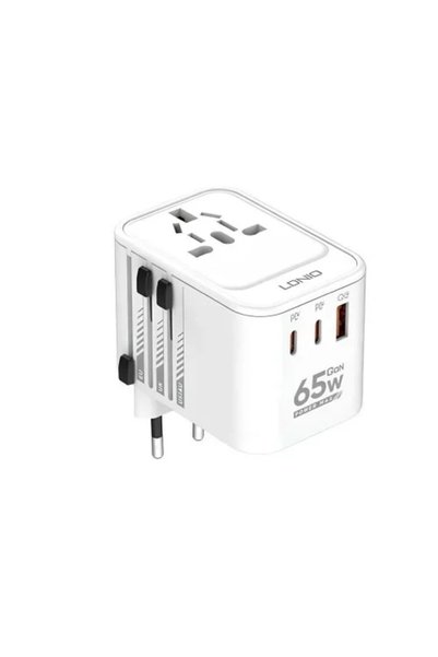 OEM Ldnio Z6 Universal αντάπτορας ταξιδίου 65W 3 θύρες USB GaN