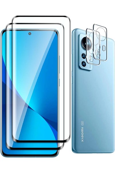 Generic [2+2 قطعة] واقي شاشة من الزجاج المقوى متوافق مع هاتف Xiaomi 12/12X وا...