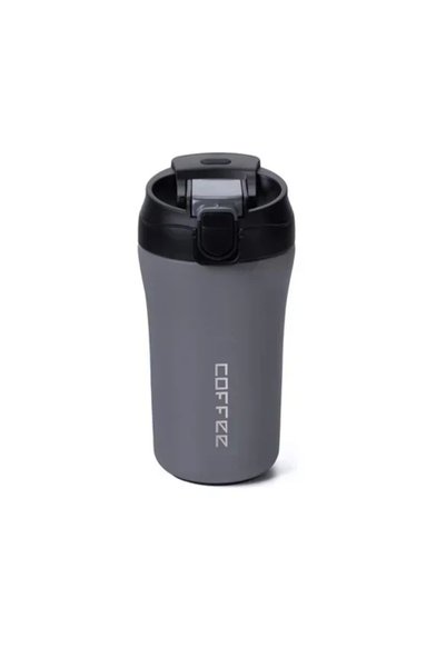 OEM Θερμός - ποτήρι με καλαμάκι 400ml JB-4020 σε γκρι χρώμα