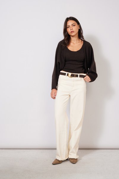 Nisan Bolerolu Double Knitted Suit Brown
