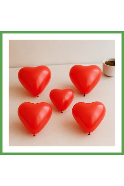 Generic Brand Heart-Shaped Latex Balloons 12 Inch 100 Pcs Mgc