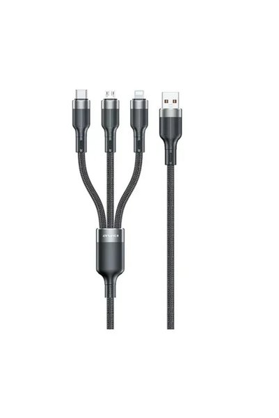AWEI Καλώδιο φόρτισης και μεταφοράς δεδομένων USB to Micro / Lighting / TypeC...