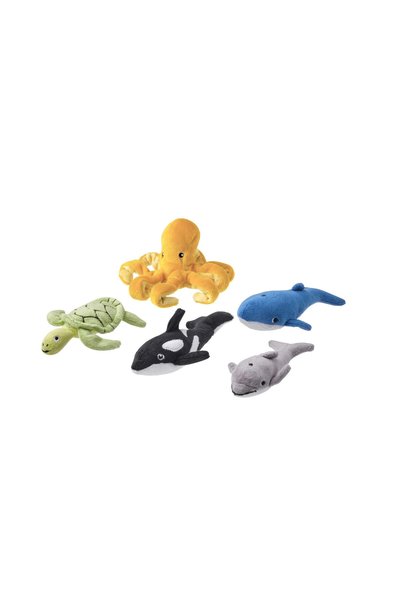petbutik35 Marine Animals in Various Patterns Set of 5 Octopus Fish
