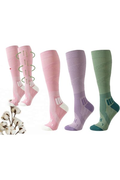 Generic Womens 15-20mmhg Gradient Compression Socks, 3 Pcs Calf Running Stock...