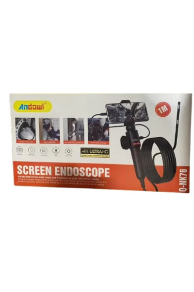 Andowl Ενδοσκόπιο οθόνης με κάμερα 4K 1m καλώδιο και σύνδεση για κινητό Q-NK76