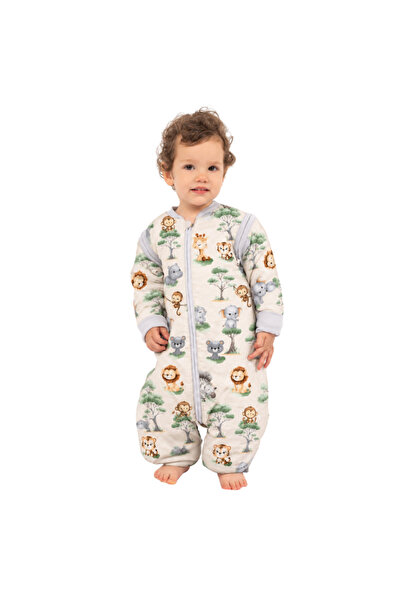 Kidizi Sac de dormit cu picioare si maneci detasabile pentru copii Baby Anima...