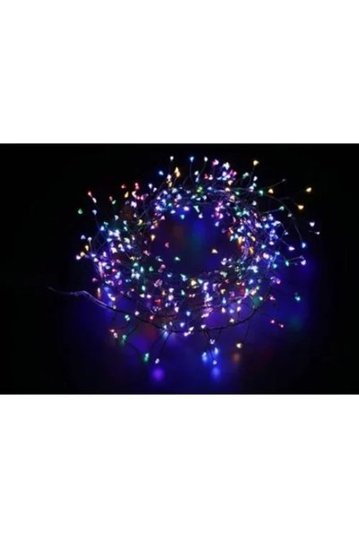 OEM Χριστουγεννιάτικα λαμπάκια LED RGB με πράσινο σύρμα 1000