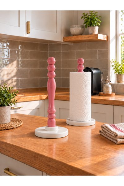 DUDECOR Kağıt Havluluk Peçetelik Pembe Kağıt Havluluk Ahşap Havluluk Modern P...