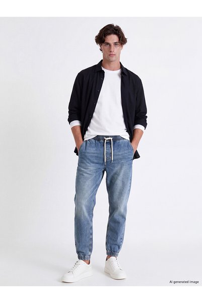 LC Waikiki NEVAVM Farkıyla LCW Jeans بنطلون جينز رجالي من قماش الدنيم النيلي ...