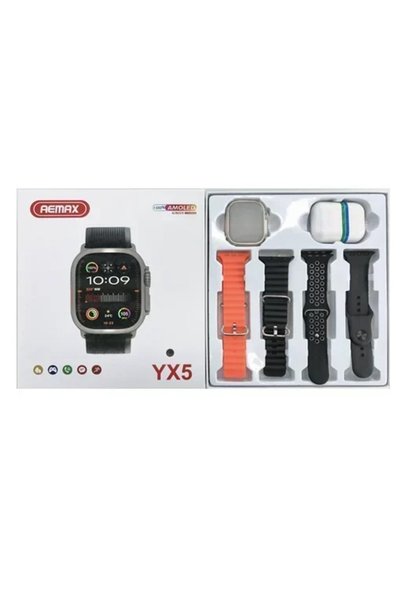 Remax Smartwatch με Ασύρματα Ακουστικά και 4 Διακοσμητικά Λουριά YX5