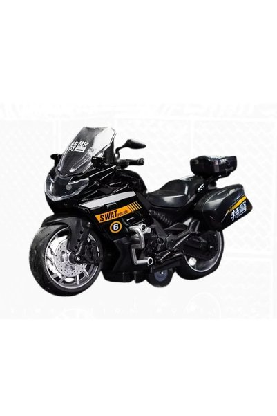 OEM Παιχνίδι αστυνομική μηχανή με φώτα και ήχους σε μαύρο χρώμα