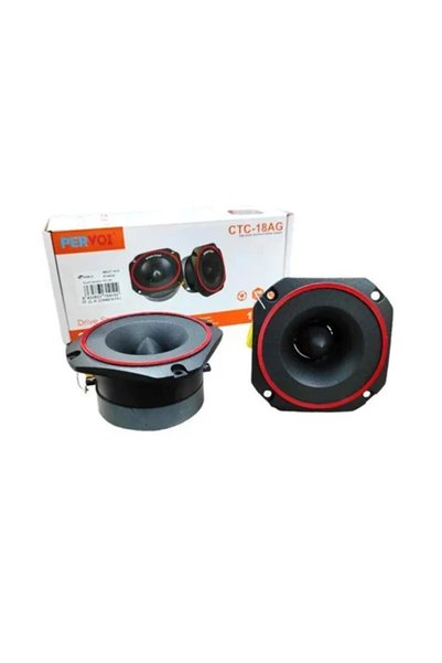 OEM Σετ tweeter αυτοκινήτου στρογγυλά Pervoi CTC-18AG σε μαύρο χρώμα