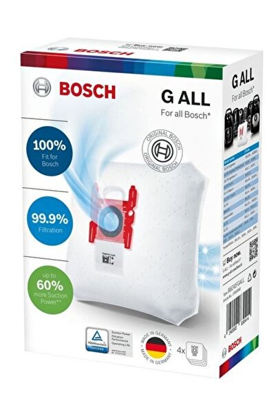 Bosch Σακούλες σκούπας 4 τεμάχια συμβατή με σκούπα / Siemens BBZ41FGALL