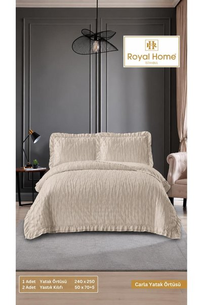 Royal Home Çift Kişilik Carla Ruffle Yatak Örtüsü