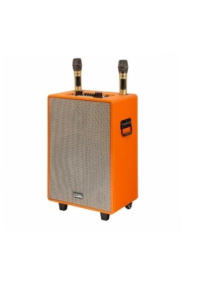 Andowl Φορητό ηχείο με λειτουργία καραόκε 12 MAX 1000W σε πορτοκαλί χρώμα