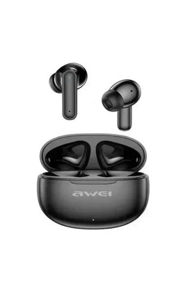AWEI Mini ασύρματα ακουστικά Bluetooth 5.3 με θήκη φόρτισης T71 σε μαύρο χρώμα