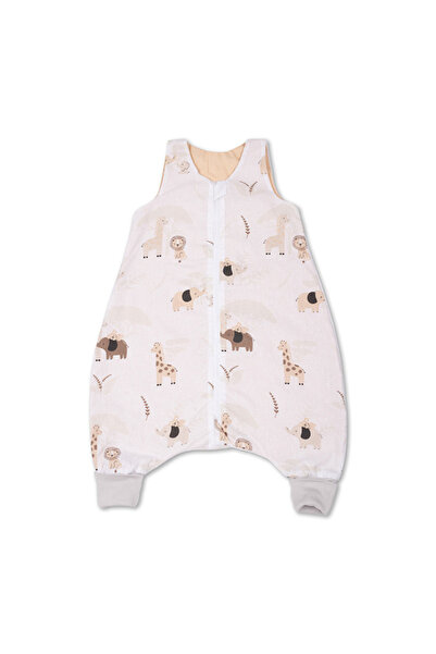Kidizi Sac de dormit cu picioare copii Safari Beige 6-18 luni – 1 TOG, manset...