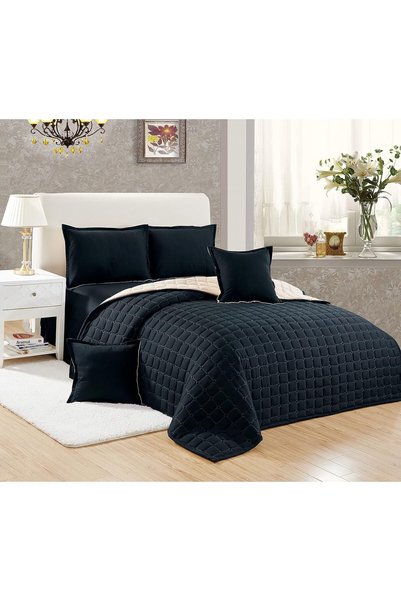 Generic Compressed Two-Sided Color 4 Pieces Comforter Set, Single Size - St-0...