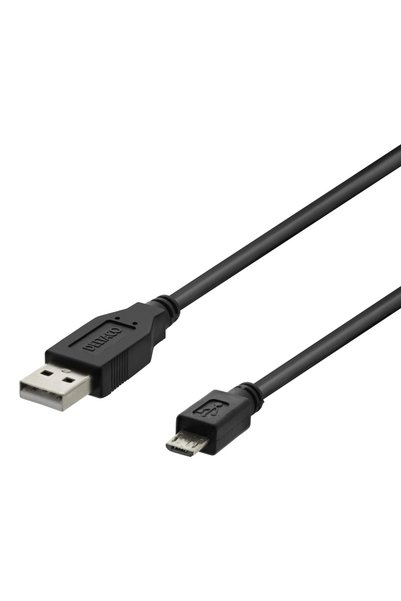 OEM Καλώδιο φόρτισης USB-A σε Micro USB 1m, USB 2.0, μαύρο MICRO-101 Deltaco