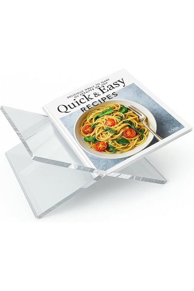 Generic Acrylic Book Stand - Book Holder - Magazine Rack - Transparent Recipe...