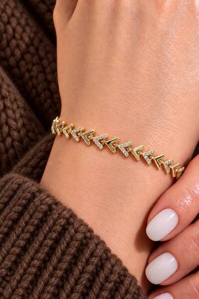 GONESSA Xuping Arrow Motif Steel Bracelet