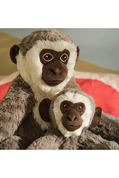 petbutik35 Plush Monkey Mother - Baby 2-Pack Gray, 40cm, Vervet Monkey
