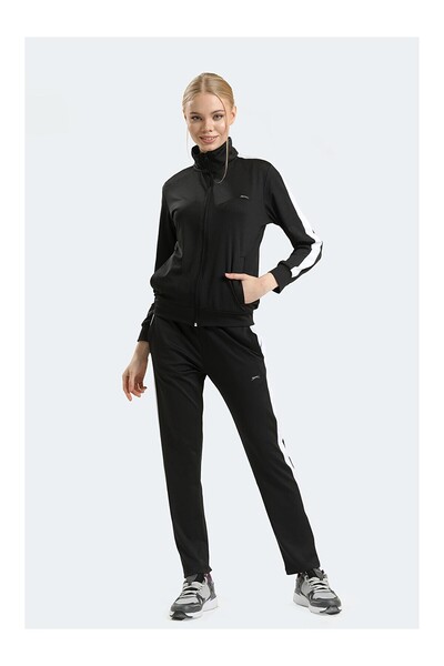 LC Waikiki NEVAVM Farkıyla SLAZENGER بدلة رياضية نسائية سوداء عادية وقياسية
