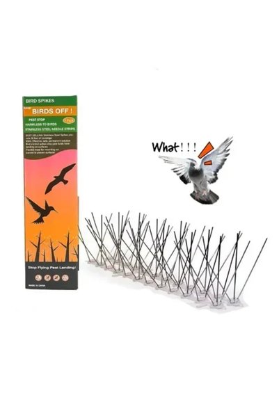 OEM Ακίδες απώθησης πουλιών 5 τεμάχια Bird Spikes σε ασημί χρώμα