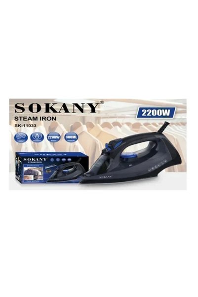 OEM Ηλεκτρικό σίδερο ατμού 2200W Sokany SK-11033 σε μαύρο χρώμα
