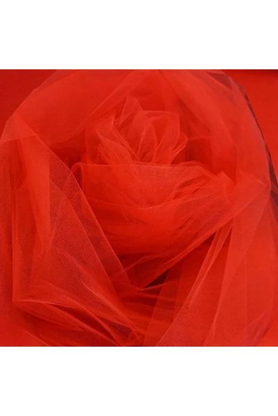 OEM Ύφασμα τούλι για διακόσμηση σε ρολό 28 εκ. x 4.5m 85684 σε κόκκινο χρώμα
