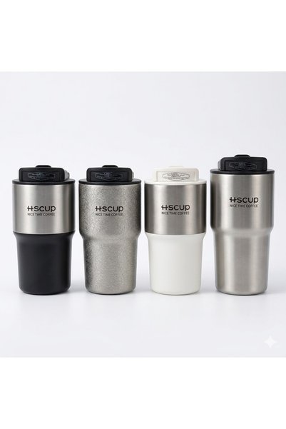 OEM Θερμός κούπα ταξιδιού ανοξείδωτη 550ml με διπλό στόμιο πόσης H-BW-1484