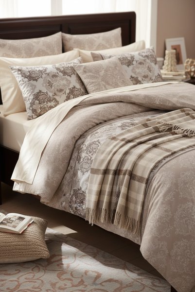 Sudemhome Double Duvet Cover Set with Blanket 5 Pieces