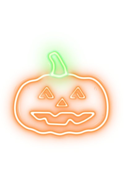 OEM Διακοσμητικό φωτιστικό Neon PLEXI LED PUMPKIN WITH STEM πορτοκαλί πράσινο...